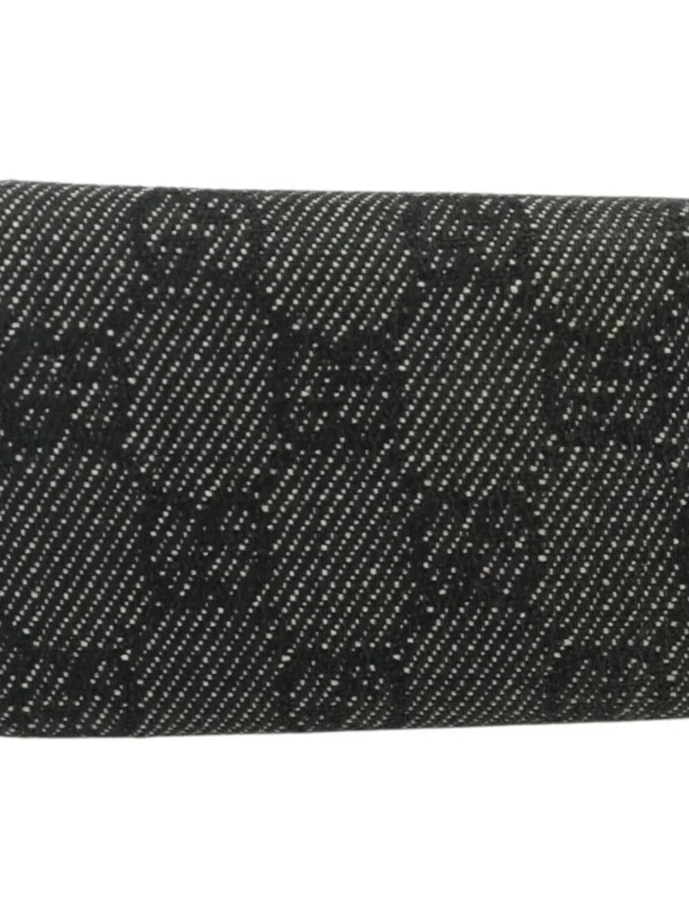 GUCCI GG Canvas Key Case Silver Black Auth